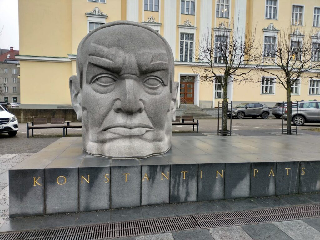 Konstantin Pats sculpture in Tallinn, Estonia