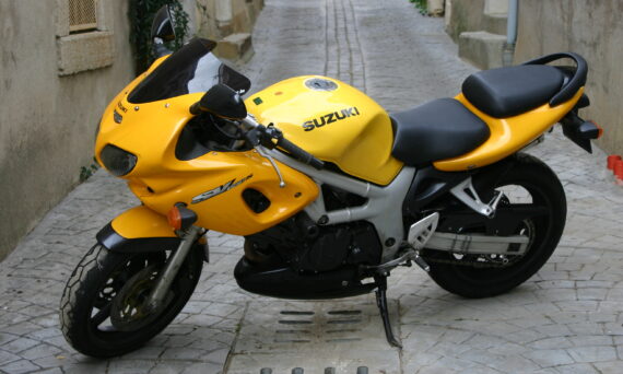 1999 Suzuki SV650S in yellow