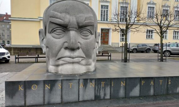 Konstantin Pats sculpture in Tallinn, Estonia